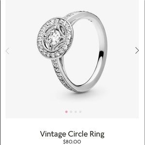 PANDORA Vintage Circle Ring size 54